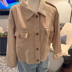 Corduroy Button-Up Jacket